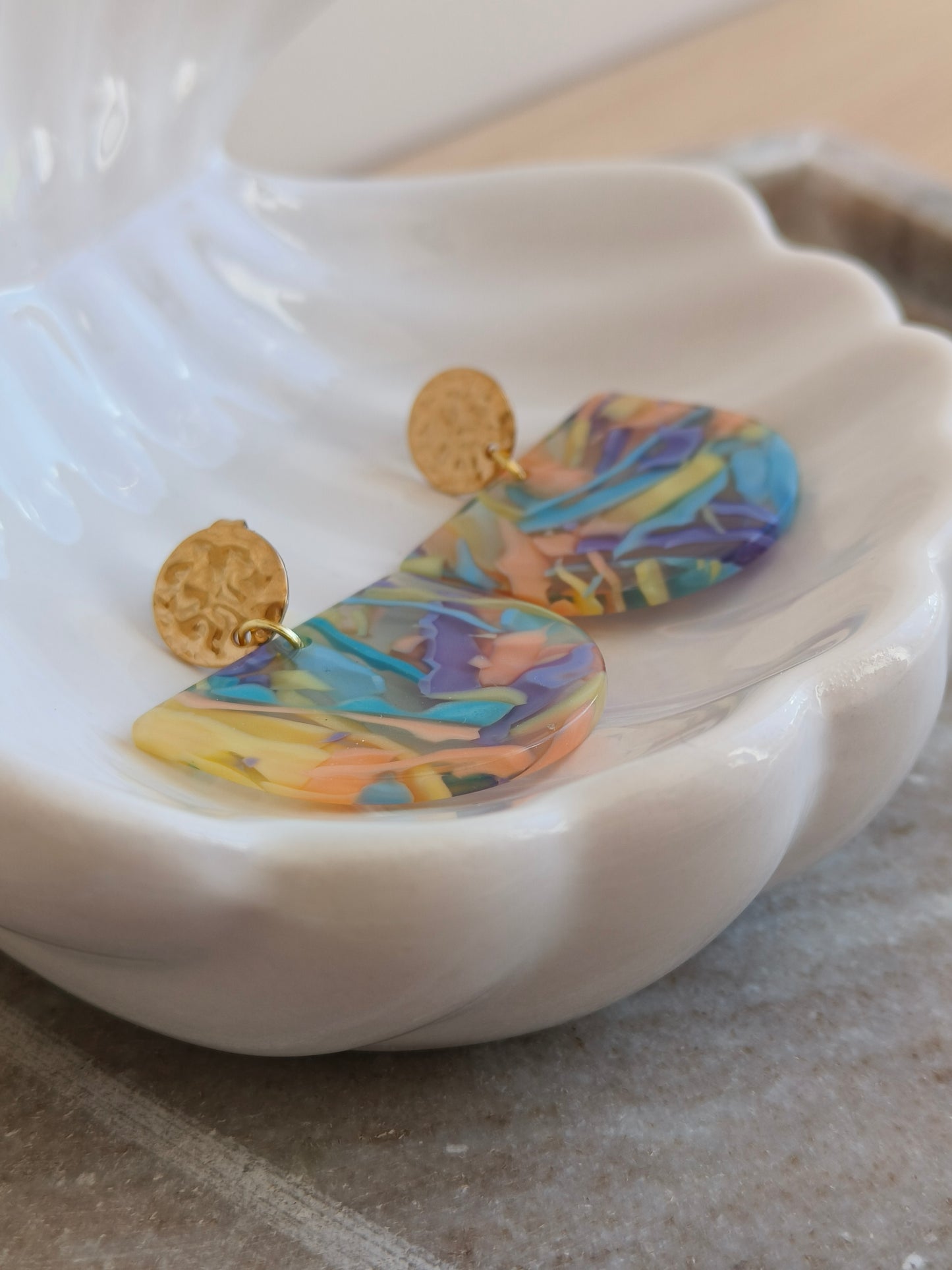 Boucles d'oreilles ilargia bleues