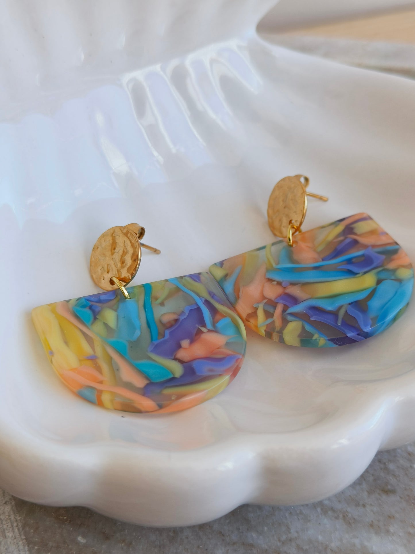 Boucles d'oreilles ilargia bleues