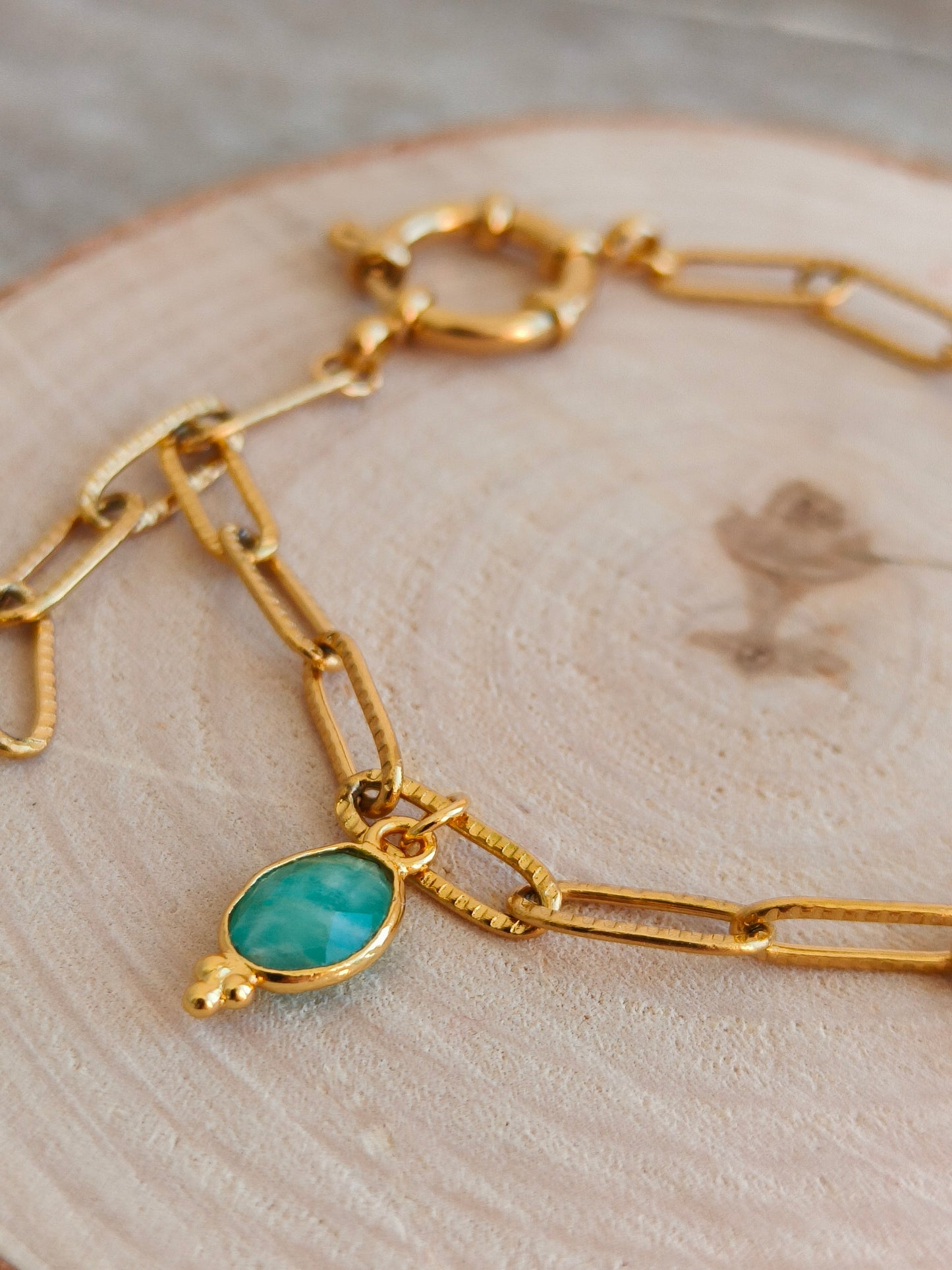 Bracelet trombone doré