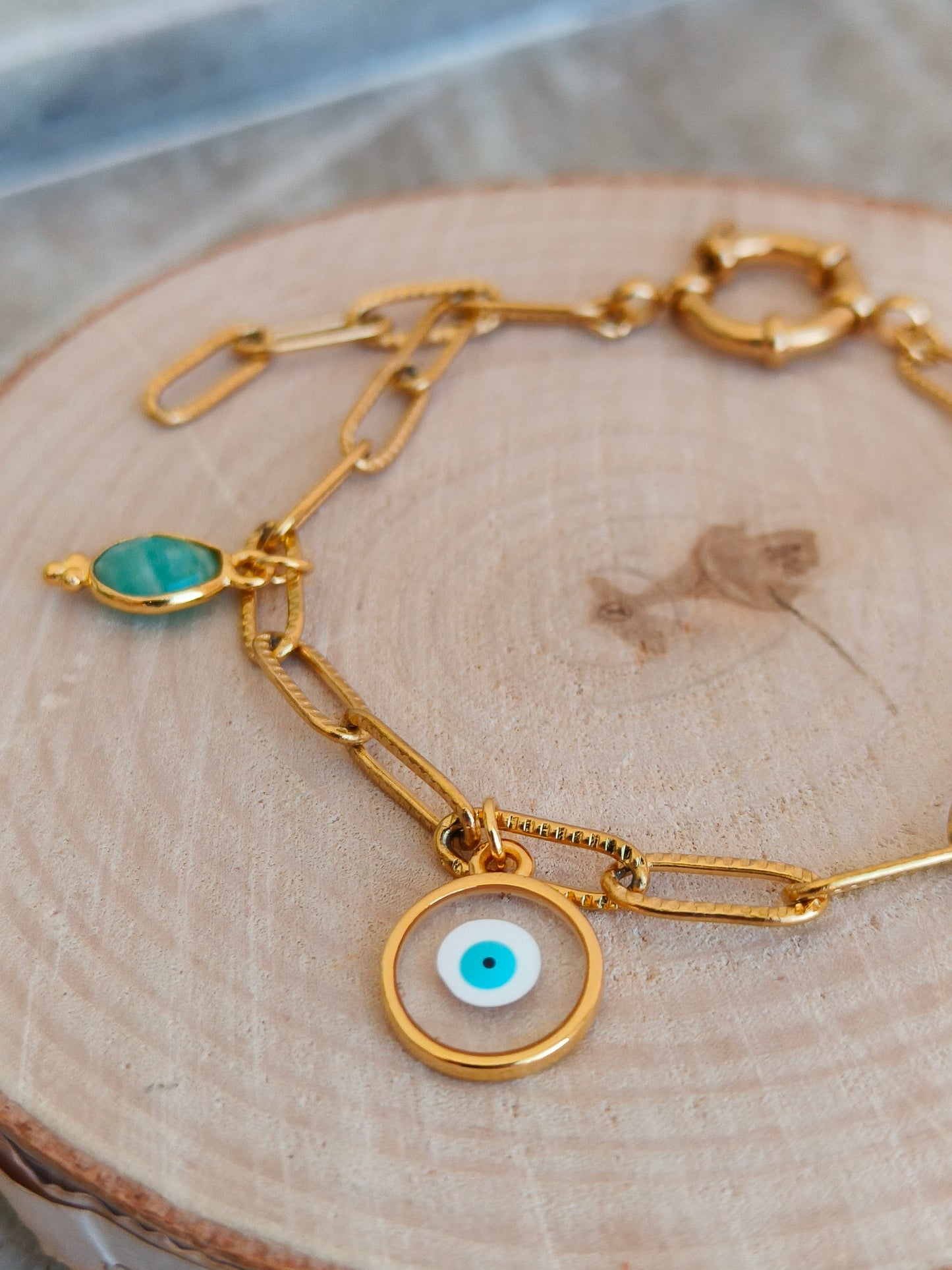 Bracelet trombone doré