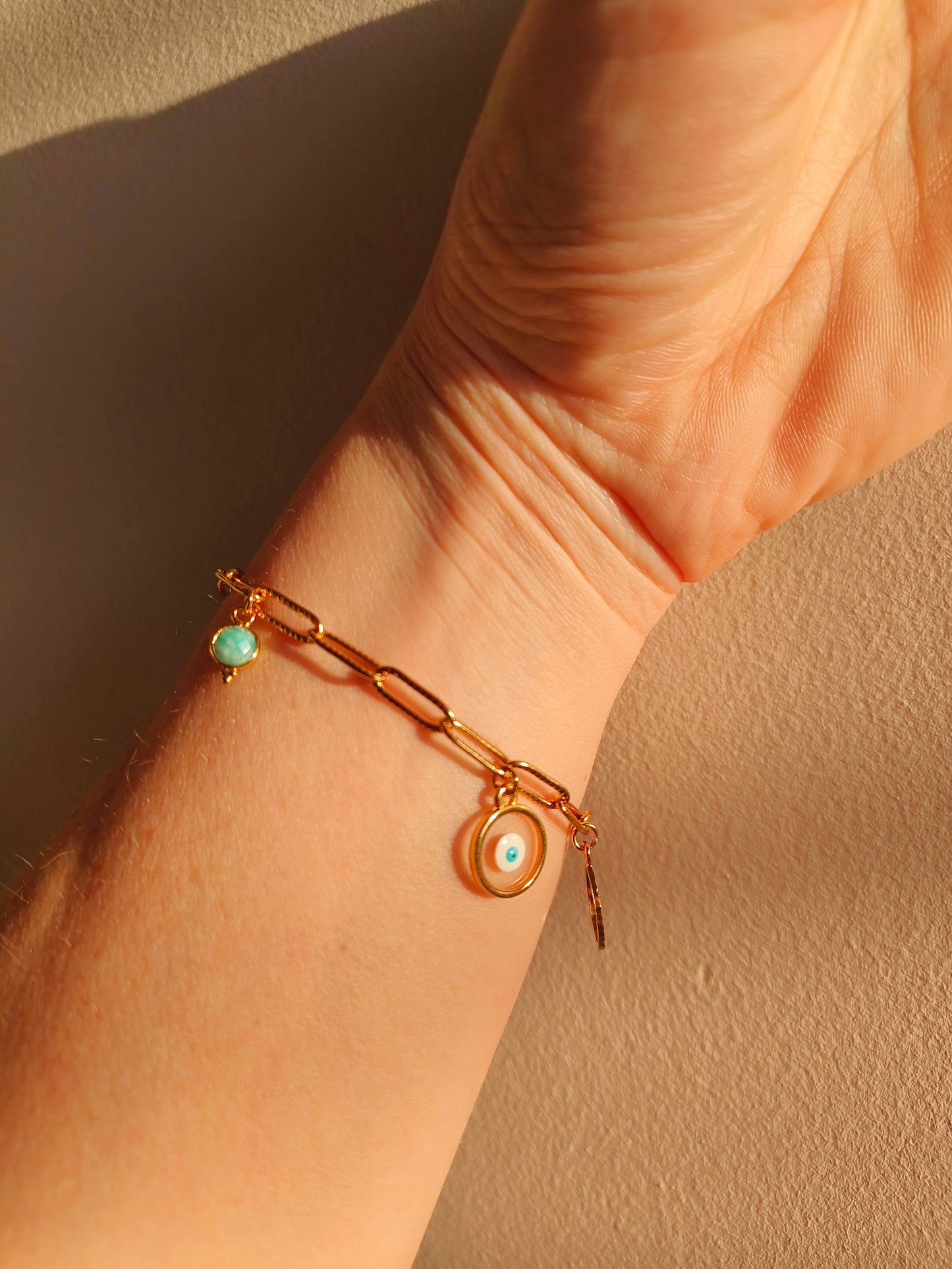 Bracelet trombone doré