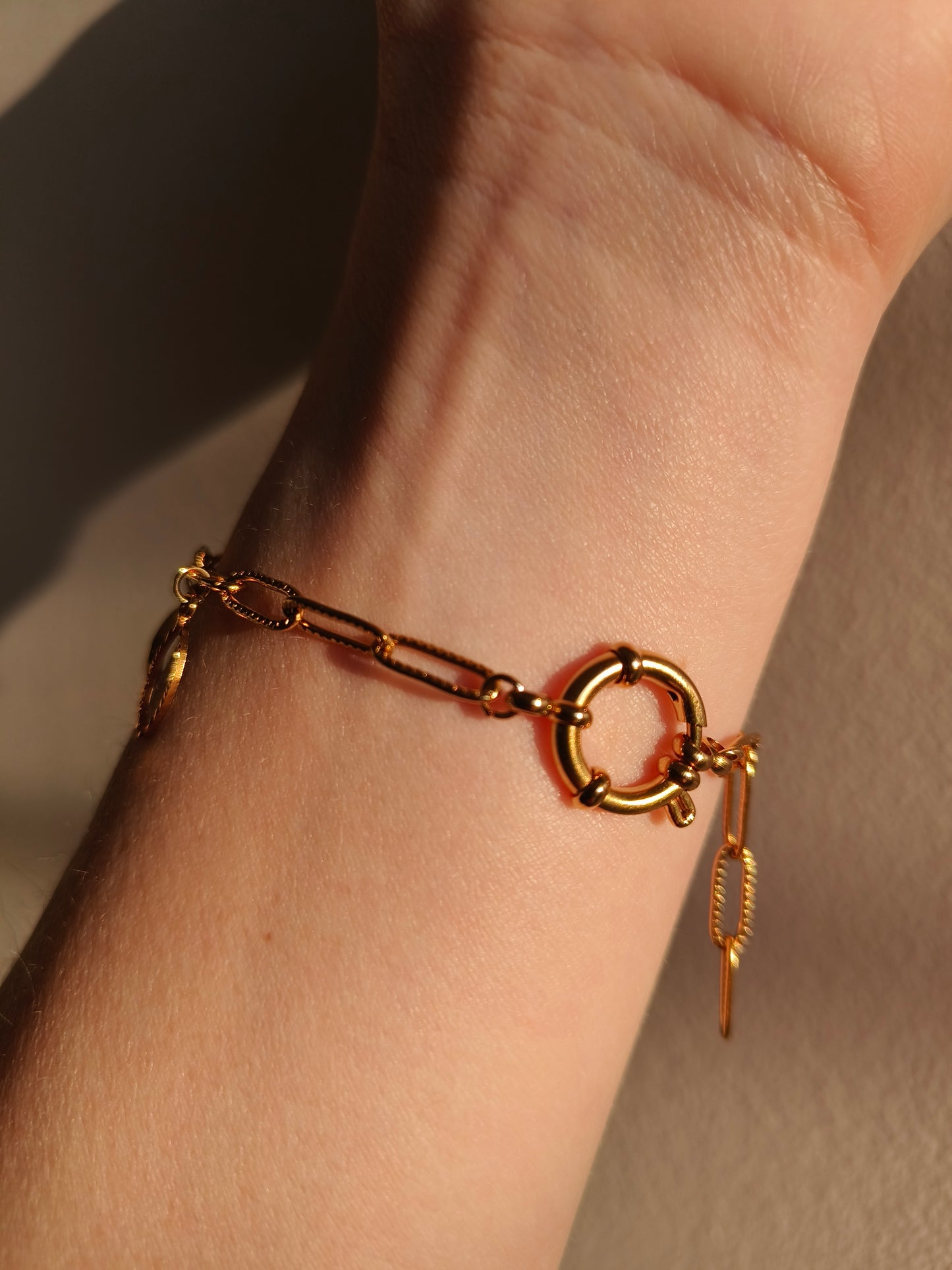 Bracelet trombone doré